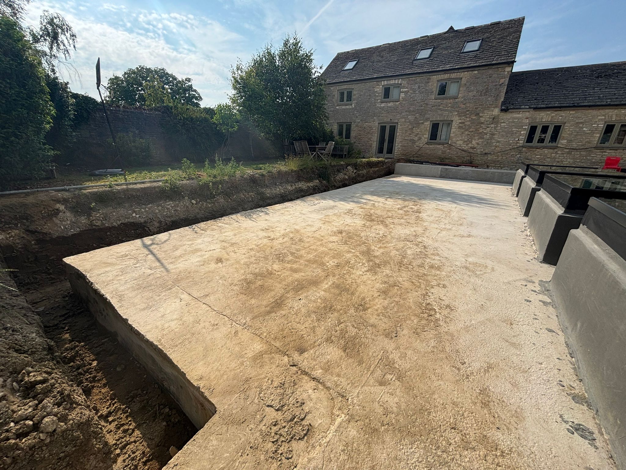 Foundation trench preparation in Somerset